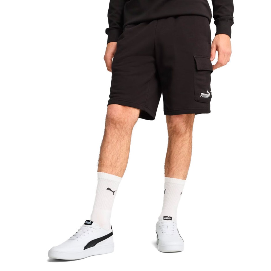 PUMA ESS NO. 1 LOGO CARGO SHORTS 10 TR 682662-01 Black