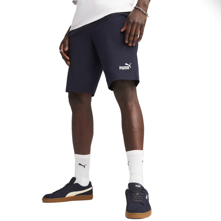 Ανδρική Βερμούδα Μπλε - PUMA Essentials No. 1 Logo Jersey 10"