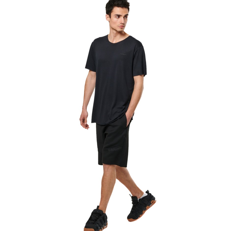 Ανδρική Βερμούδα Μαύρη - Body Action Tech Fleece