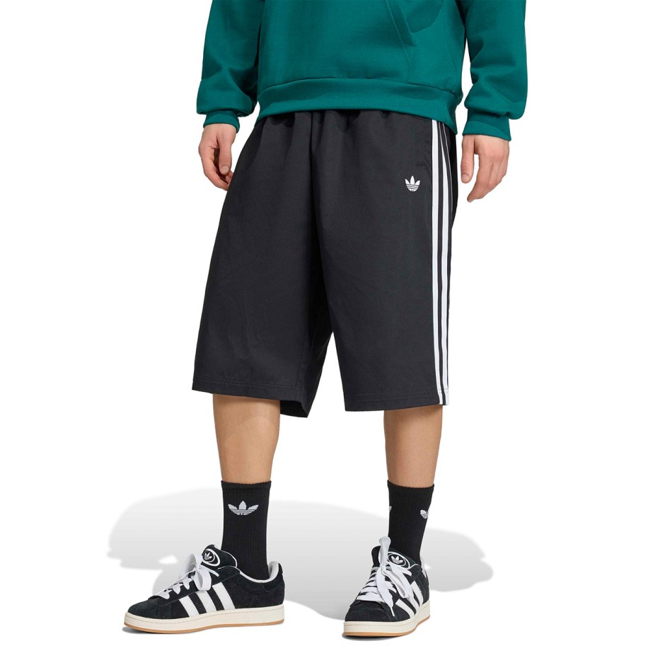 Ανδρική Βερμούδα Μαύρη - adidas Originals Adicolor SST Cotton Twill
