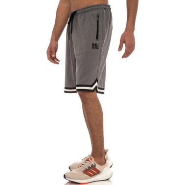 BE:NATION LONG SHORTS WITH STRIPE TAPES & ZIP POCKETS 03312305-3F Coal