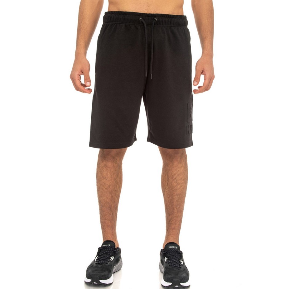 BE:NATION ESSENTIALS TERRY SHORTS WITH EMBOSSED LOGO 03312304-01 Black