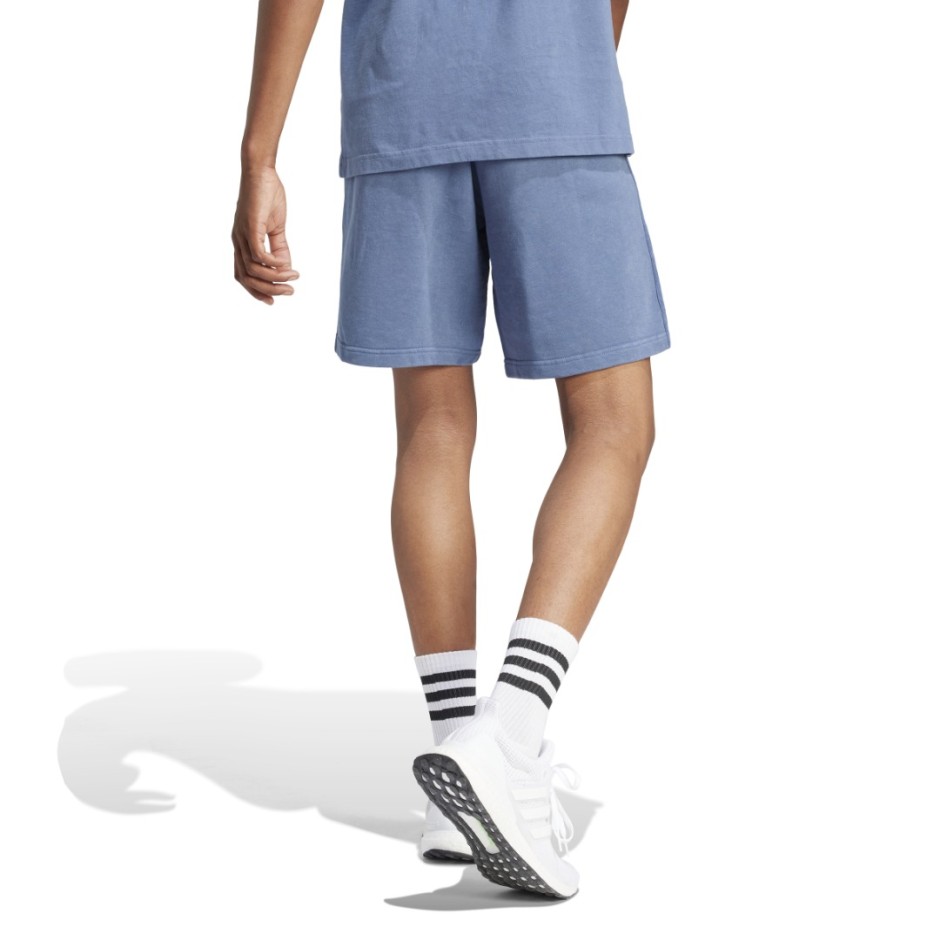 Ανδρική Βερμούδα Μπλε - adidas Sportswear All SZN French Terry 3-Stripes