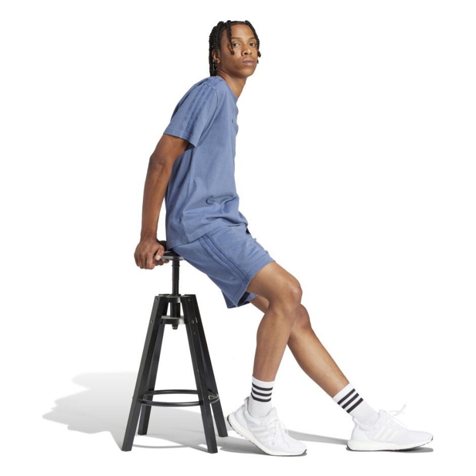 Ανδρική Βερμούδα Μπλε - adidas Sportswear All SZN French Terry 3-Stripes