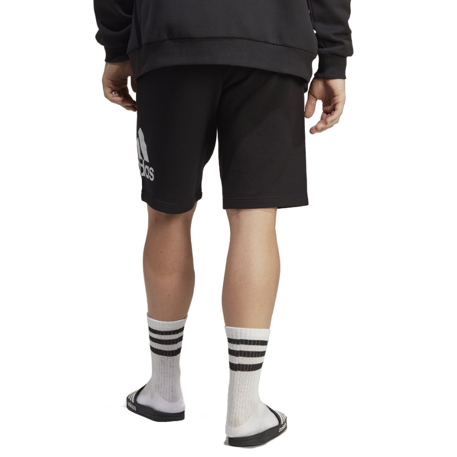 Ανδρική Βερμούδα Μαύρη - adidas Sportswear Essentials Big Logo French Terry