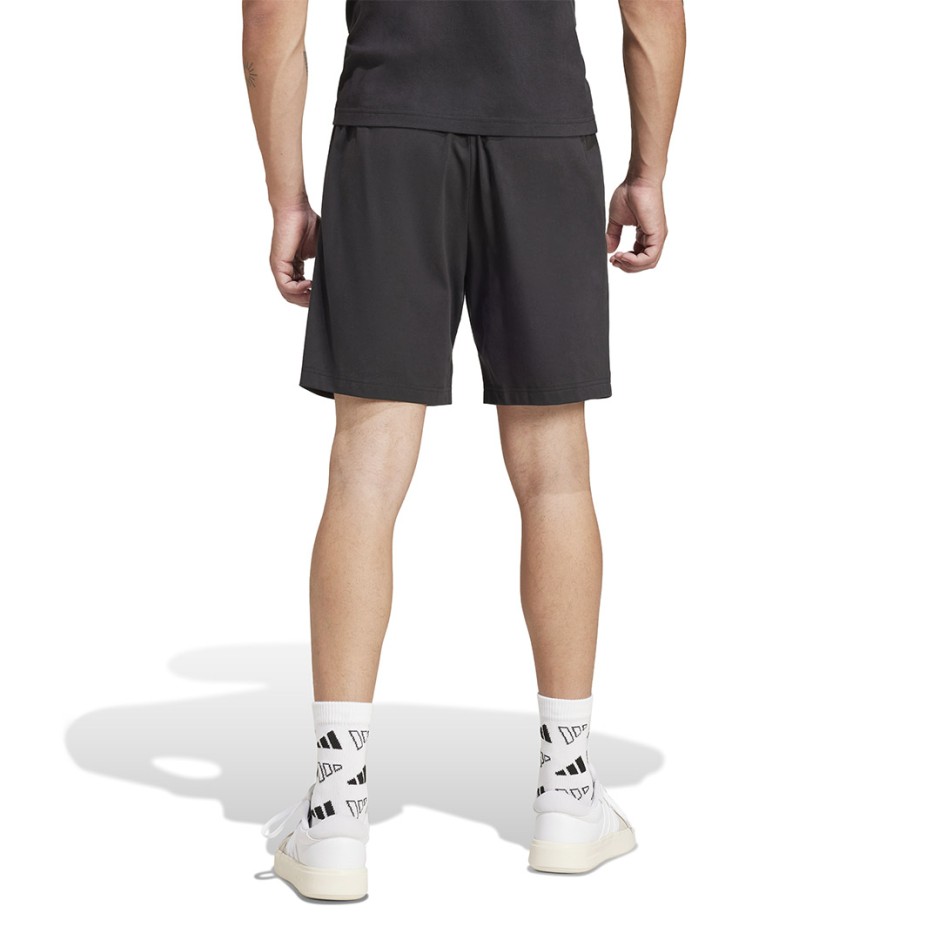 Ανδρική Βερμούδα Μαύρη - adidas Sportswear Essentials Linear Single Jersey