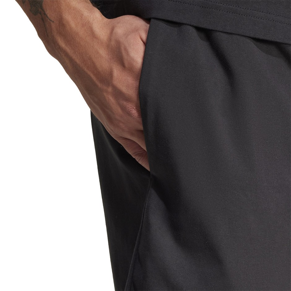 Ανδρική Βερμούδα Μαύρη - adidas Sportswear Essentials Linear Single Jersey
