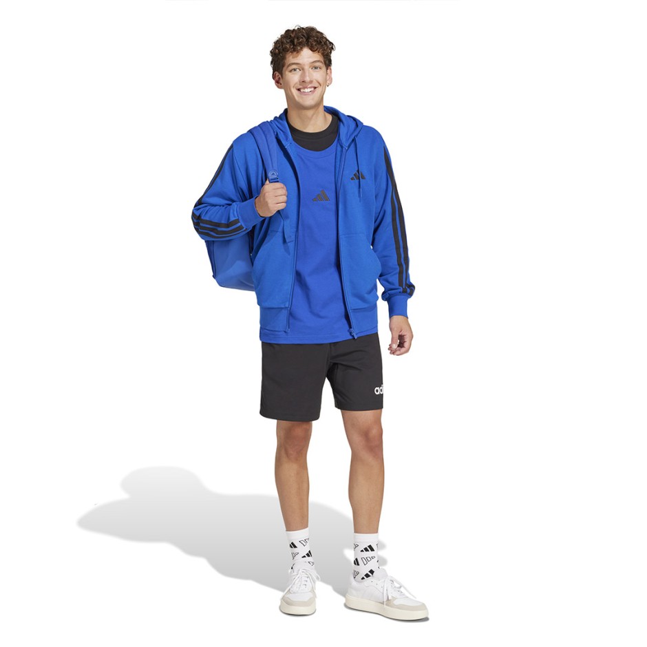 Ανδρική Βερμούδα Μαύρη - adidas Sportswear Essentials Linear Single Jersey