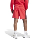 Ανδρική Βερμούδα Κόκκινη - adidas Sportswear Essentials 3-Stripes French Terry  Εικόνα 0