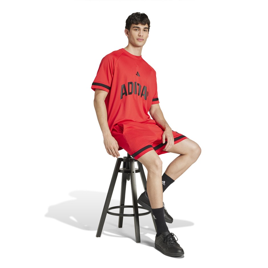 Ανδρική Βερμούδα Κόκκινη - adidas Sportswear Seasonal Essentials Sport
