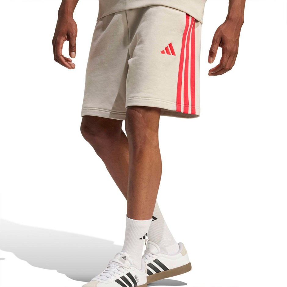 Ανδρική Βερμούδα Γκρι - adidas Sportswear Essentials 3-Stripes French Terry