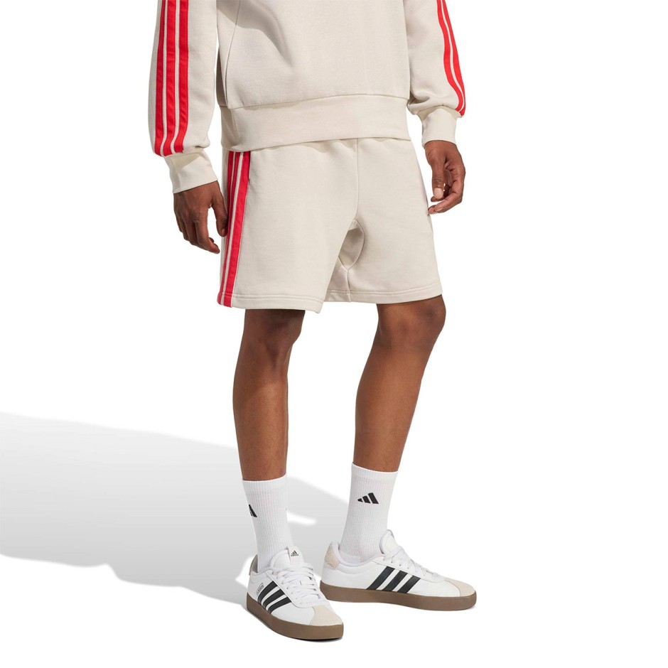 Ανδρική Βερμούδα Γκρι - adidas Sportswear Essentials 3-Stripes French Terry