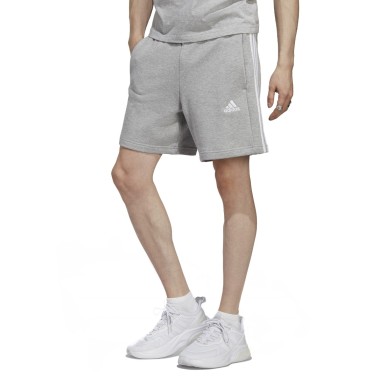 Ανδρική Βερμούδα Γκρι - adidas Sportswear Essentials French Terry 3-Stripes 