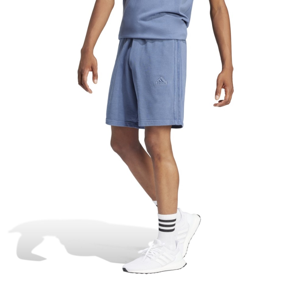 Ανδρική Βερμούδα Μπλε - adidas Sportswear All SZN French Terry 3-Stripes