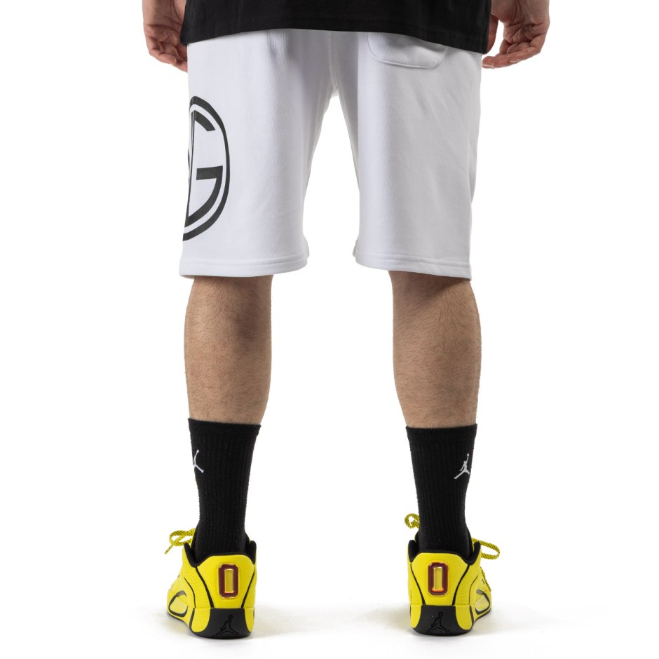Men's Shorts White - Nick Galis 'NG Logo'