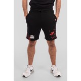 BAD BOY SPLATTER MENS SHORTS BB-000054-BWR Black Image 