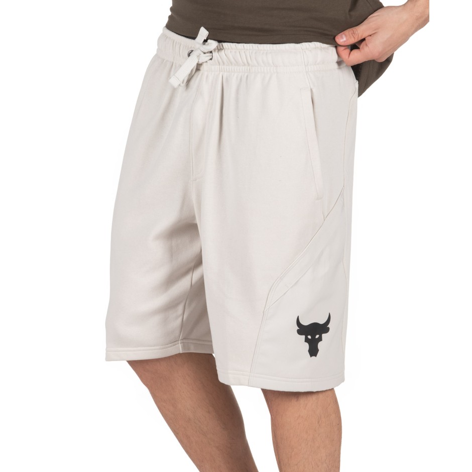 UNDER ARMOUR PROJECT ROCK TERRY SHORTS 1355632-110 Λευκό