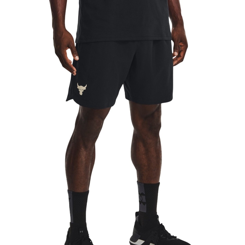 UNDER ARMOUR PROJECT ROCK WOVEN SHORTS 1361613-002 Black