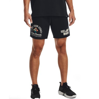 UNDER ARMOUR PROJECT ROCK HEAVYWEIGHT TERRY SHORTS Μαύρο