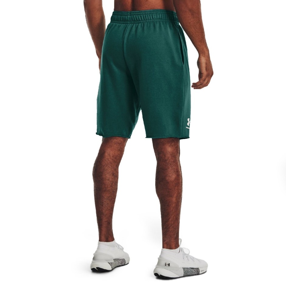 UNDER ARMOUR RIVAL TERRY SHORTS Πετρόλ