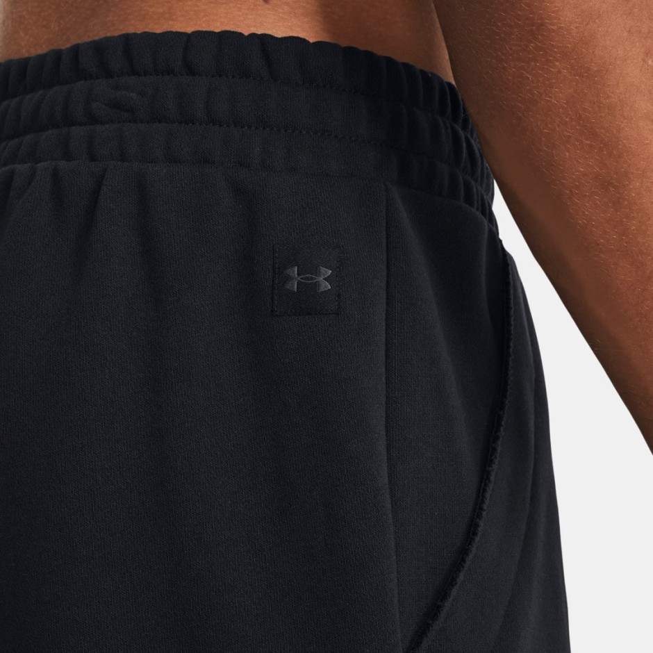 Under Armour Project Rock Heavyweight Terry Μαύρο - Ανδρικό Σορτς Προπόνησης