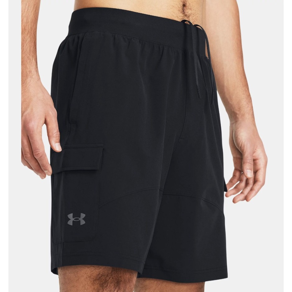 UNDER ARMOUR STRETCH WOVEN CARGO SHORT 1383022-001 Black