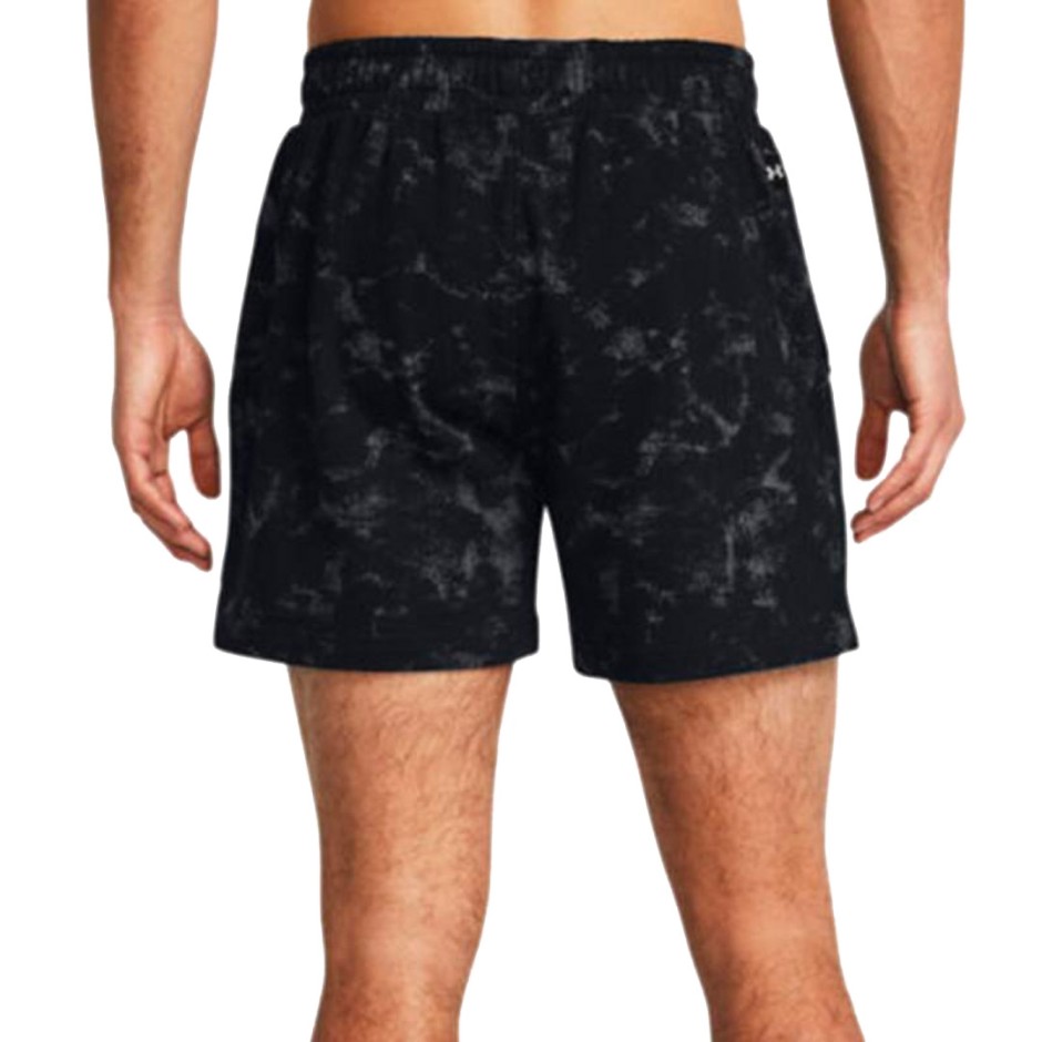 Ανδρική Βερμούδα Προπόνησης Μαύρη - Under Armour Rival Terry Printed