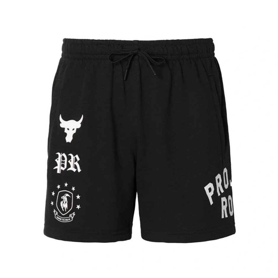 UNDER ARMOUR PROJECT ROCK TERRY FLC SHORT BOH 1386881-001 Black UNDER ARMOUR PROJECT ROCK TERRY FLC SHORT BOH 1386881-001 Black