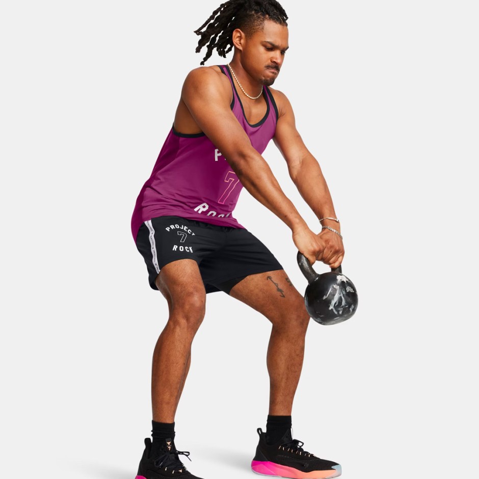 UNDER ARMOUR PROJECT ROCK MESH SHORT BOH 1386889-001 Black
