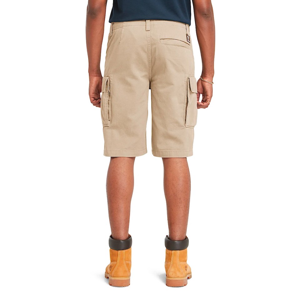Ανδρική Βερμούδα Μπεζ - Timberland Brookline Twill Cargo
