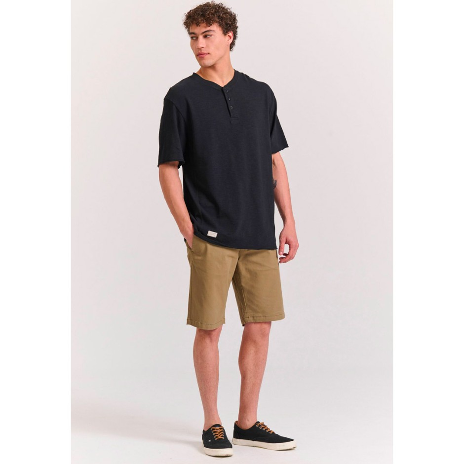 Ανδρική Βερμούδα Chino Μπεζ - Funky Buddha The Essentials