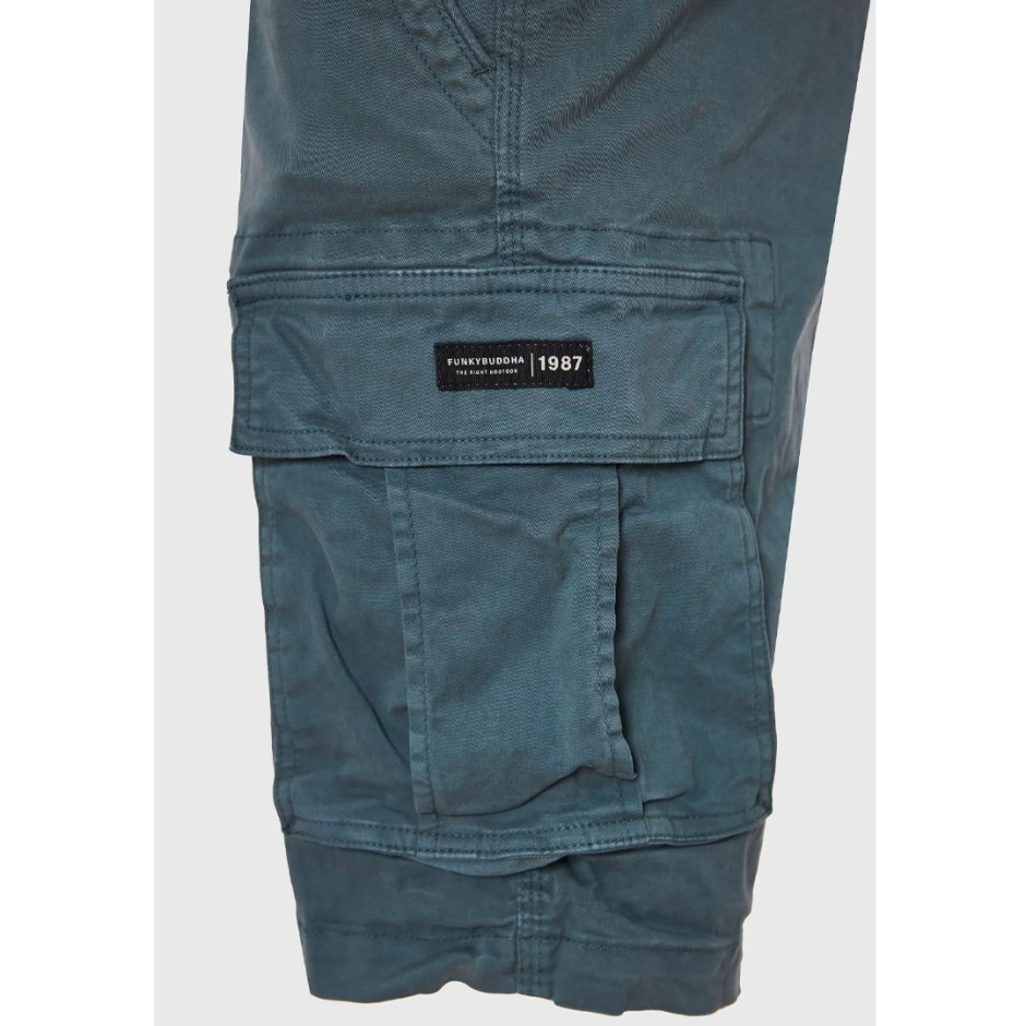 Ανδρική Βερμούδα Cargo Γκρι - Funky Buddha The Essentials