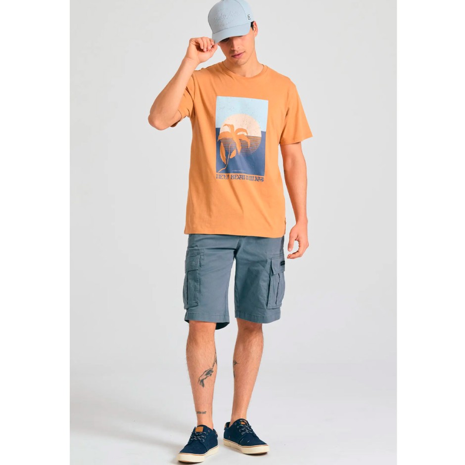 Ανδρική Βερμούδα Cargo Γκρι - Funky Buddha The Essentials