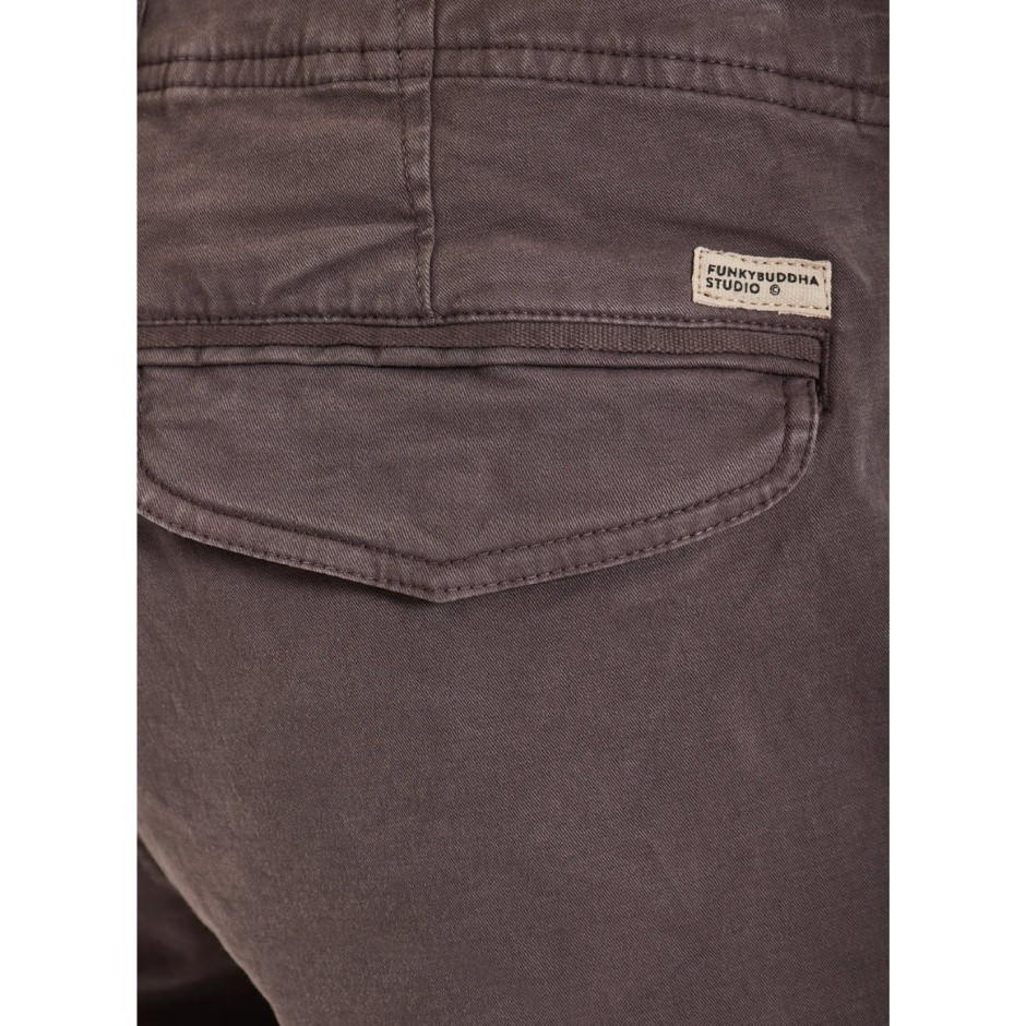 Men's Cargo Shorts Grey - Funky Buddha