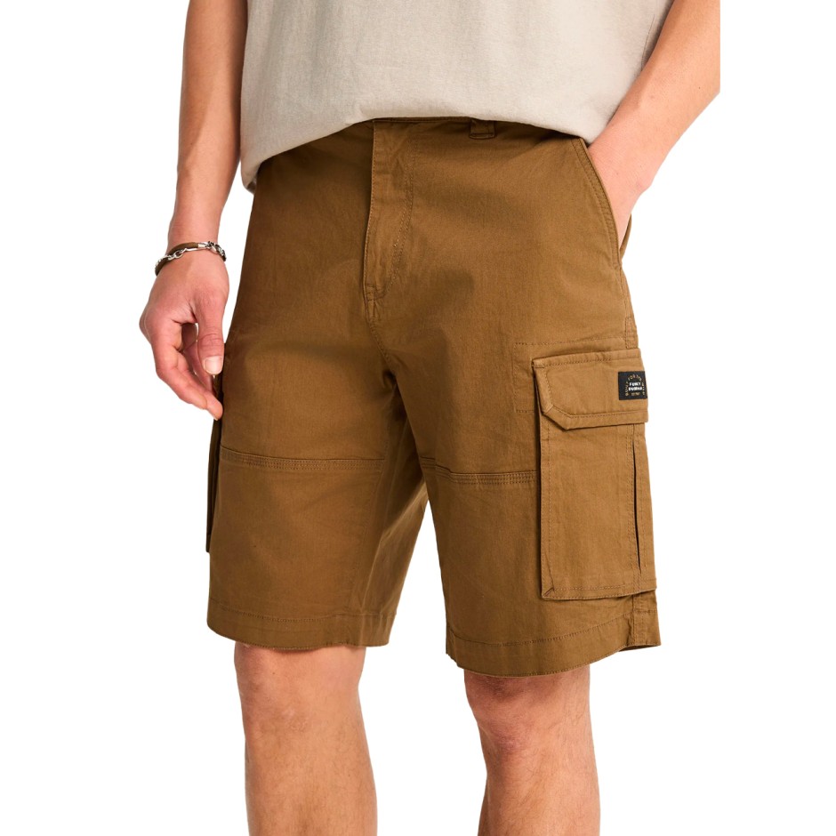 Men's Cargo Shorts Brown - Funky Buddha