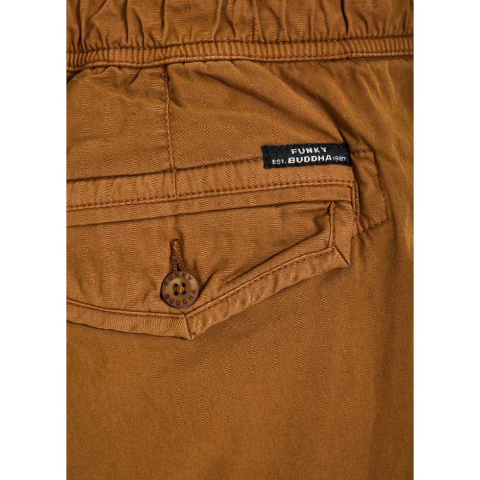 Men's Cargo Shorts Brown - Funky Buddha