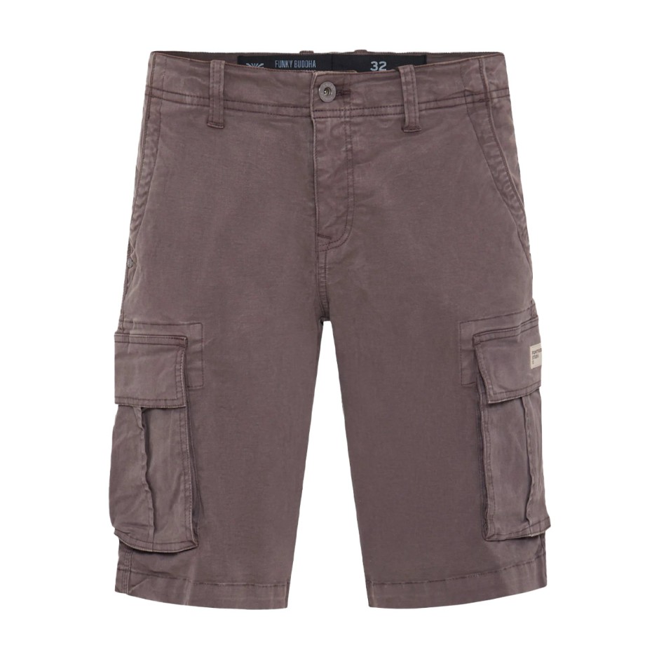 Men's Cargo Shorts Grey - Funky Buddha