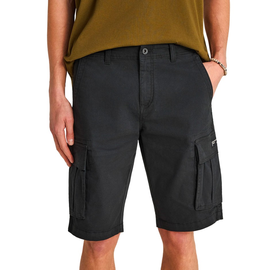 Ανδρική Βερμούδα Cargo Μαύρη - Funky Buddha