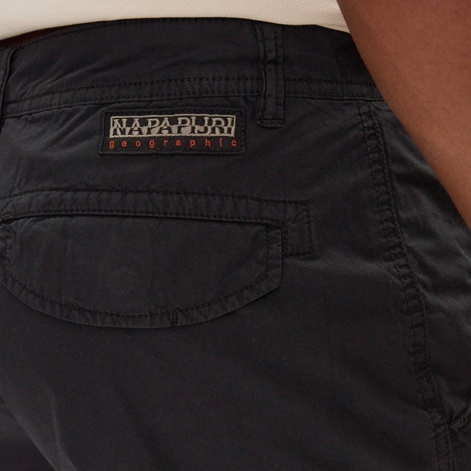 Men's Cargo Shorts Black - Napapijri Noto 2.0 