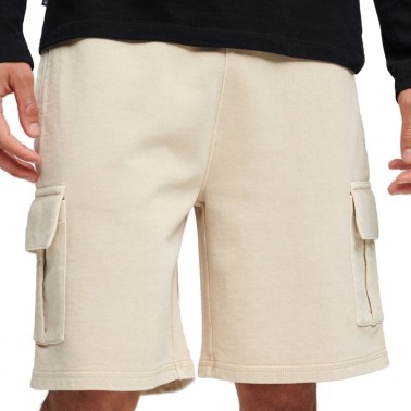 Ανδρική Βερμούδα Μπεζ - Superdry Ovin Contrast Stitch Cargo Shorts