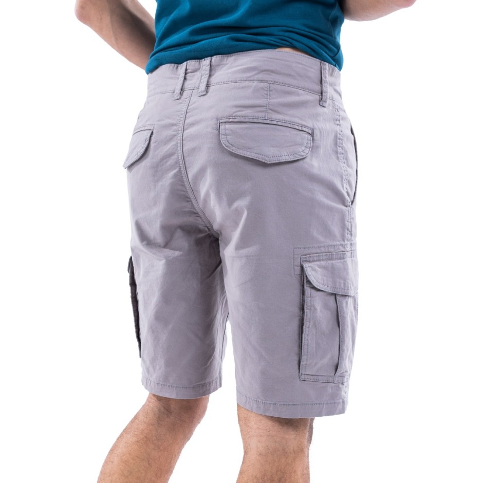 Ανδρική Βερμούδα Cargo Γκρι - District75