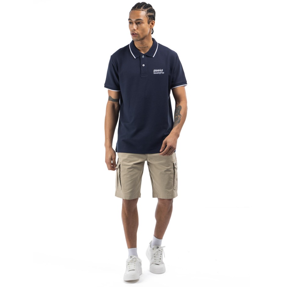 Ανδρική Βερμούδα Cargo Μπεζ - District75