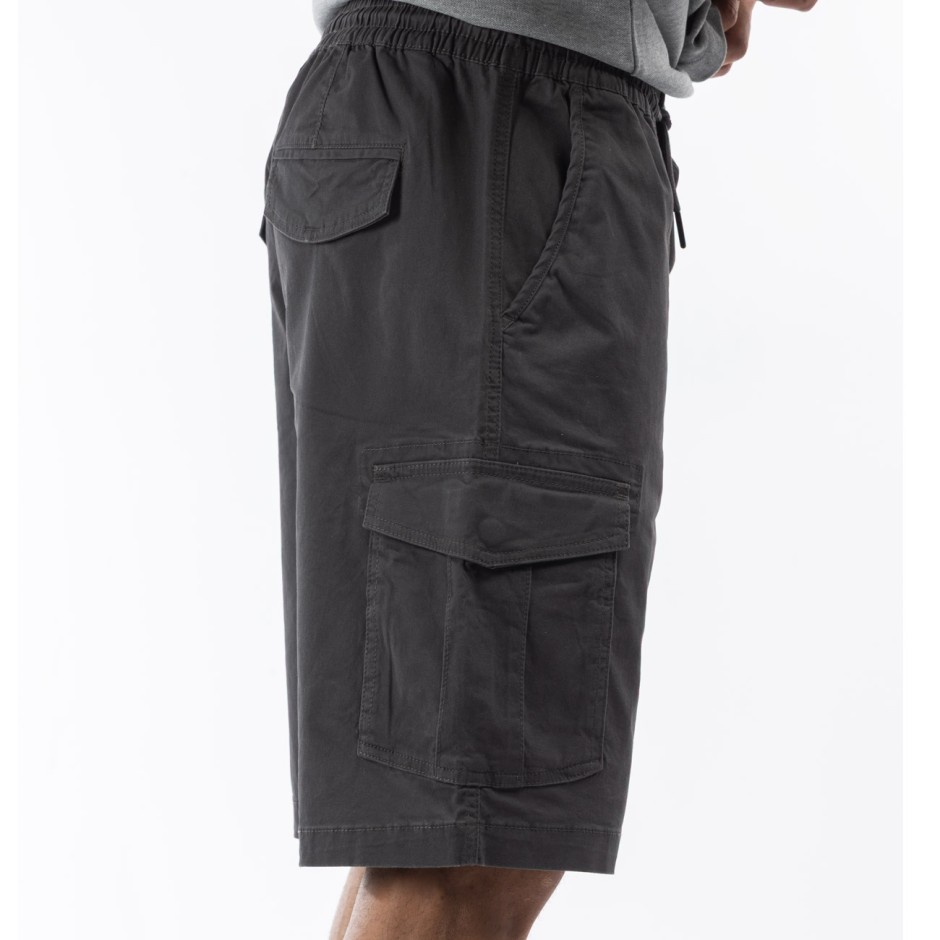 Ανδρική Βερμούδα Cargo Ανθρακί - District75