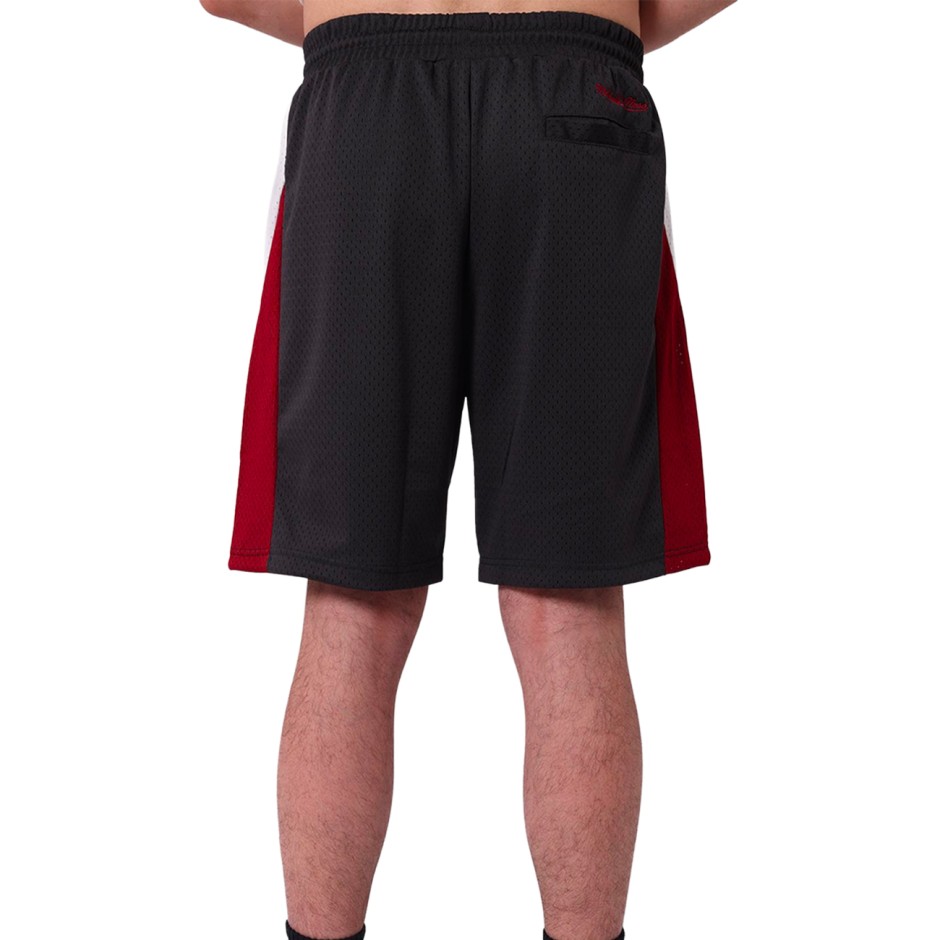 Men's NBA Shorts Black - Mitchell & Ness Chicago Bulls Warehouse Panel