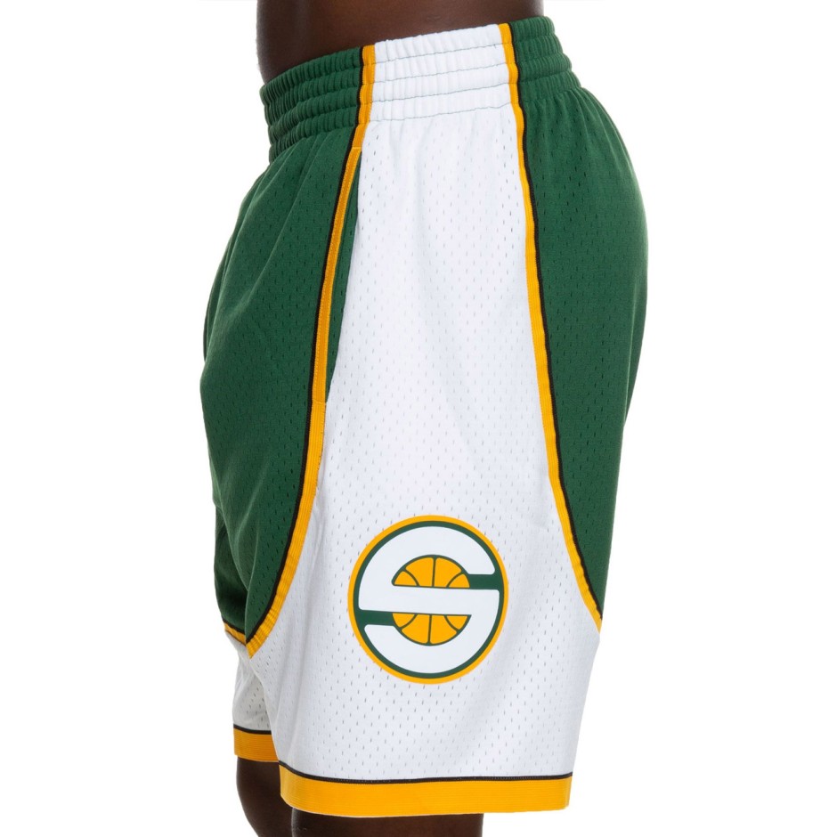 Men's NBA Shorts Green - Mitchell & Ness Seattle SuperSonics 2007-2008 Road Swingman 