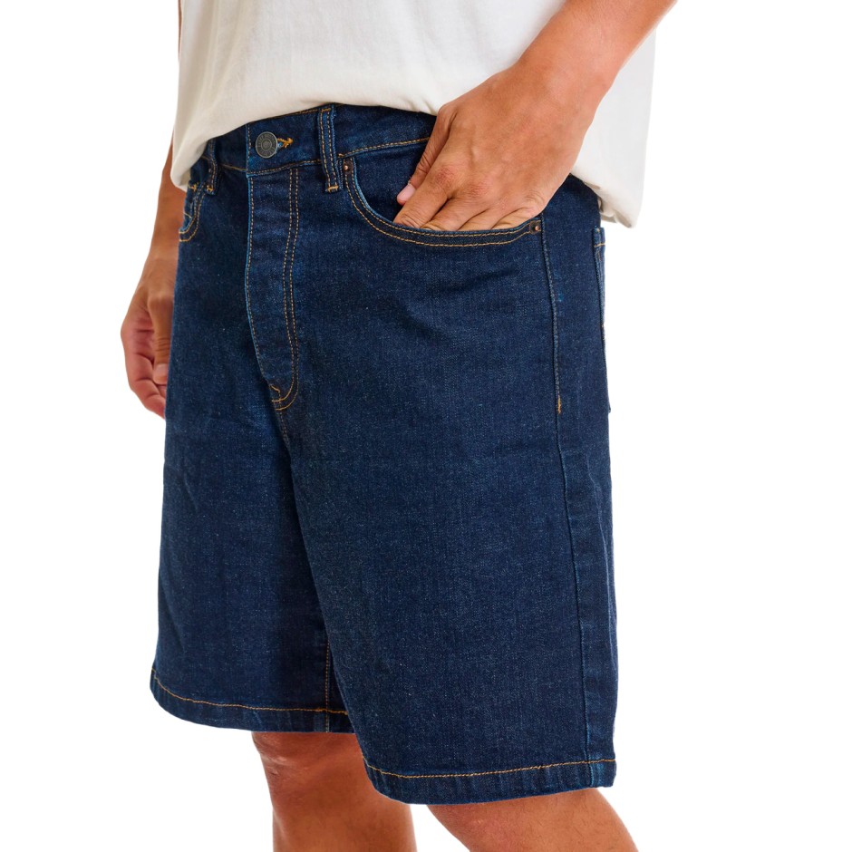 Men's Denim Shorts Blue - Funky Buddha
