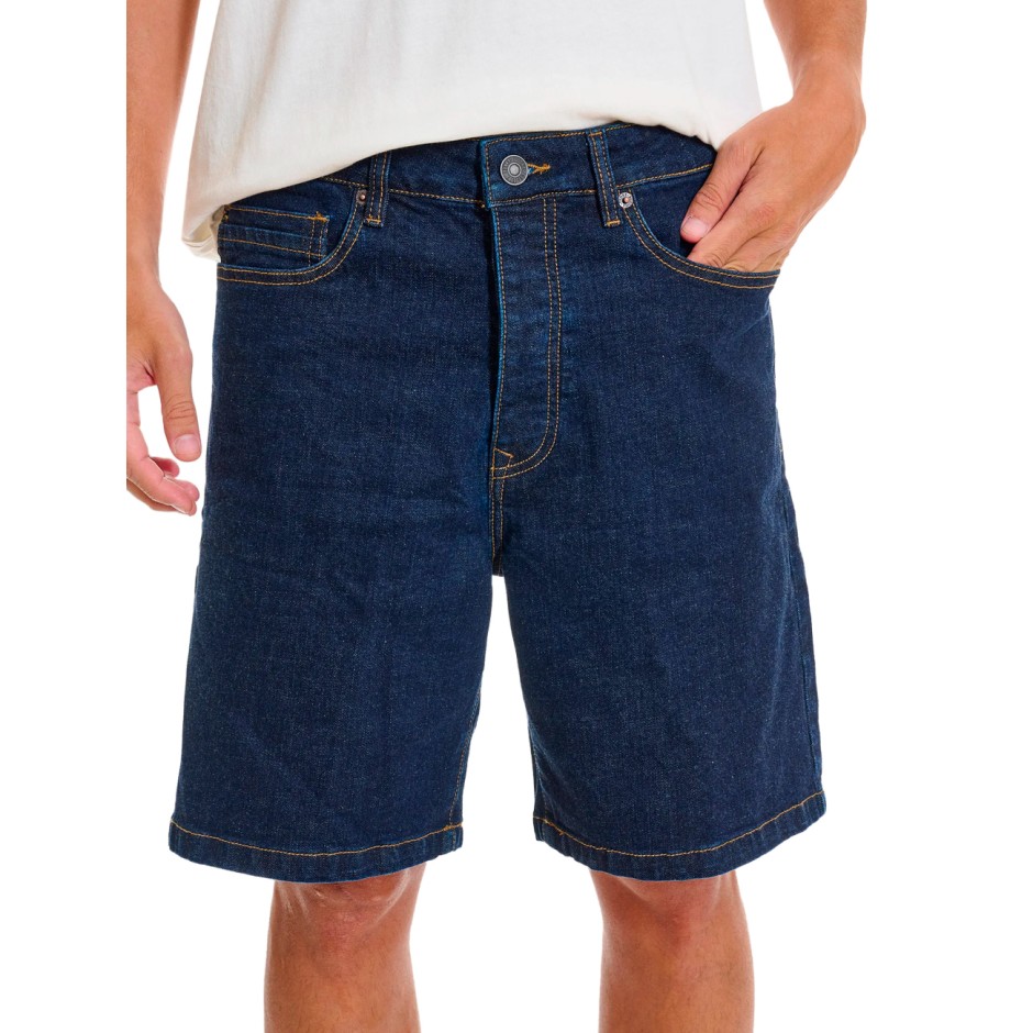 Men's Denim Shorts Blue - Funky Buddha