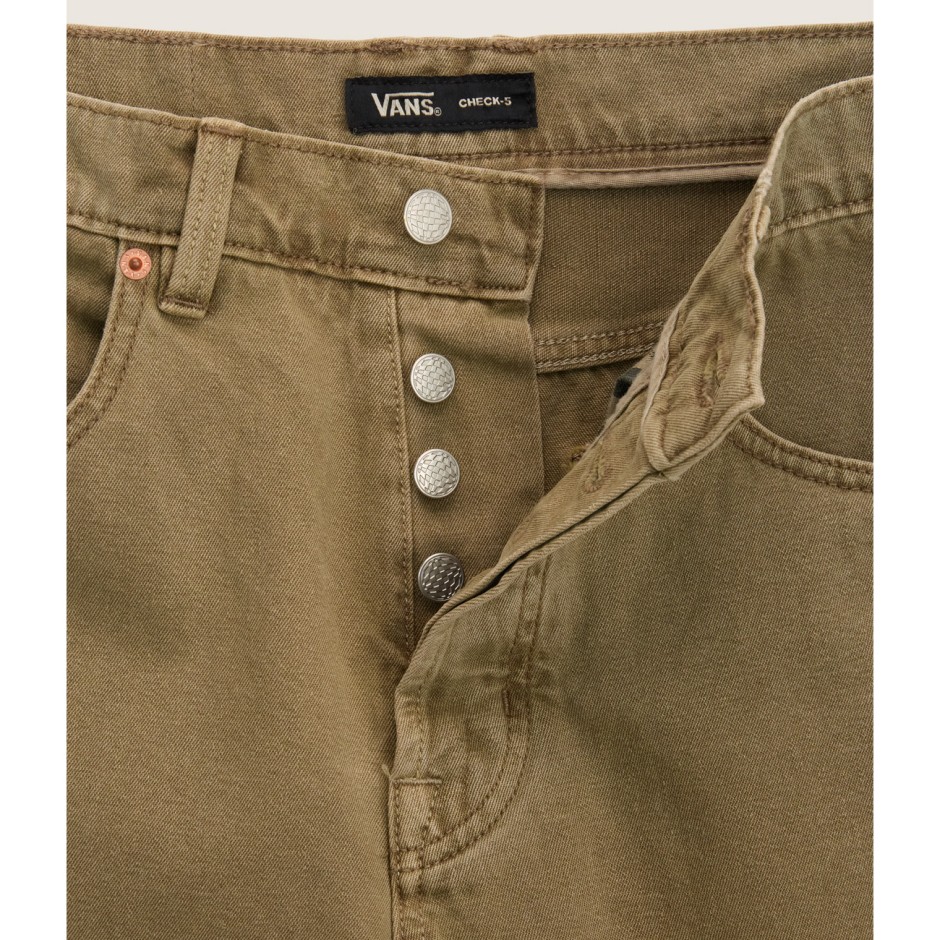 Ανδρική Βερμούδα Τζιν Χακί - Vans Premium Check-5 Baggy Denim 