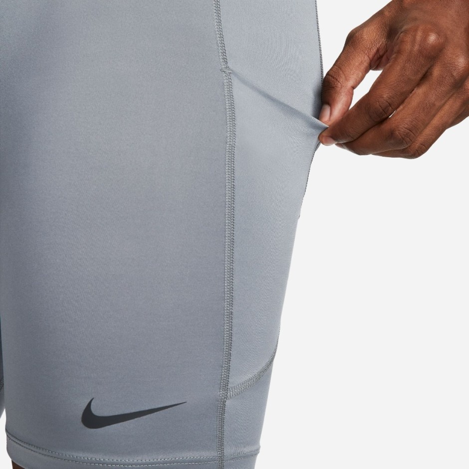 Nike Pro Γκρί - Ανδρικό Σορτς Κολάν Προπόνησης