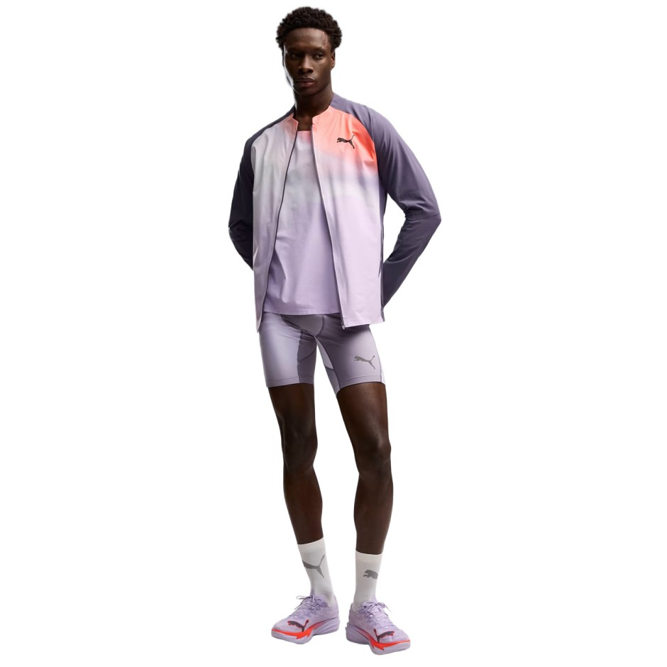 Ανδρικό Κολάν για Τρέξιμο Μωβ - PUMA Lightspeed Printed 8"